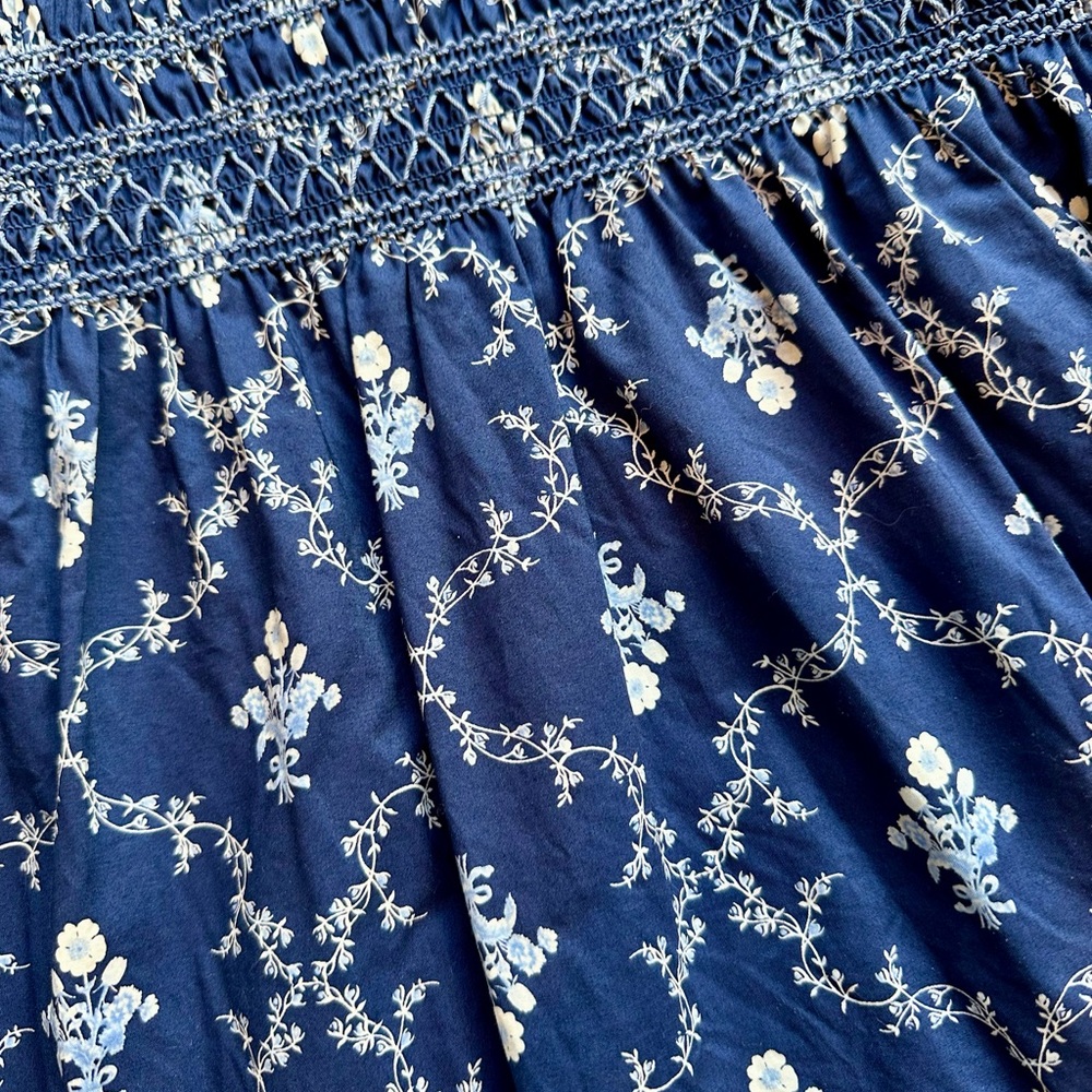 Like New Hill House Vivi Nap Dress in Navy Trellis Size Medium đź’™ - Picture 6 of 9